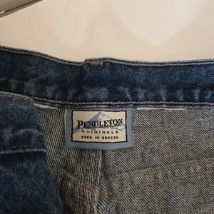 Pendleton Men's Straight Jeans - Blue 36x33 In Good Cond Med Wash